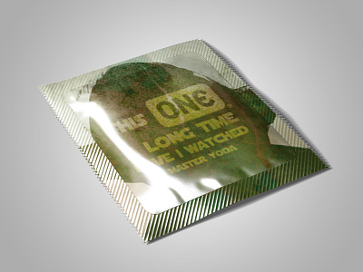 Yoda Condom wrap condom contest design force master mockup one packaging star wars wrap
