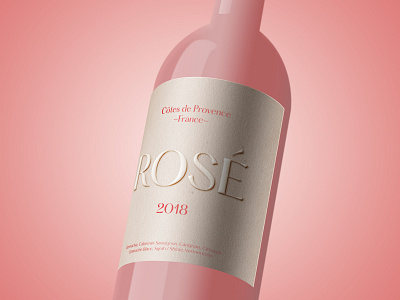 Rose Wine Label bottle branding emboss gold gradient grape label naming packaging paper rose wine