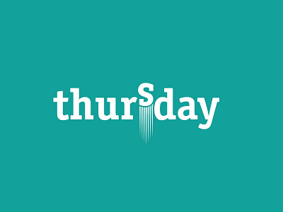 Thursday day happy illustrator light logo photoshop positive serif smile sunshine thursday typography week