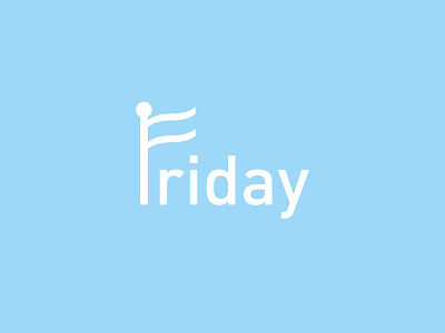 Friday ball day flag friday happy illustrator light logo photoshop pole positive serif smile sunshine typography week