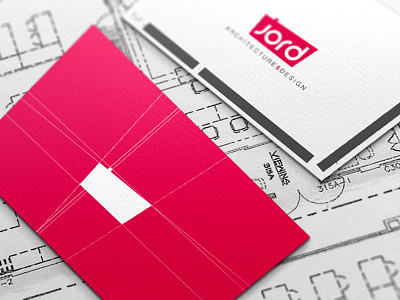 Jord Card architecture card corporate cut design fold font gray guide identity illustrator letter logo magenta square straight