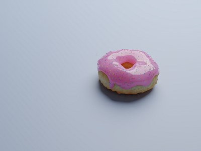 First donut 3d blender donut illustration render sprinkle work