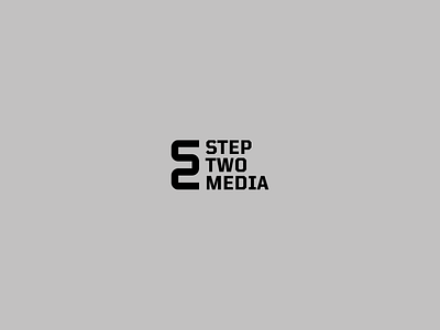 Step Two Media 2 black flow logo logo design media minimal minimalist modern monogram recording simple two white