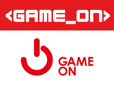 Game On logo redesign classy clean design game illustrator logo pro red redesign style vector work