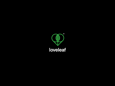 loveleaf design health heart leaf logo logotype love lovely minimal monoline platform simple tree typography ui web