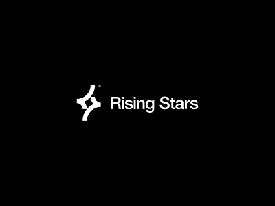 Rising Stars grotesque logo logotype minimal monochrome monogram monogram logo r rise rs s simple star symbol type typography