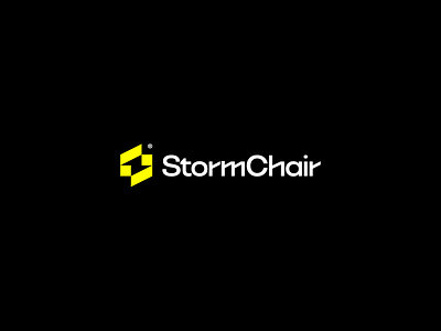 StormChair based chair couch design grid grotesque logo logotype minimal simple storm thunder typography