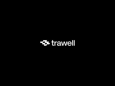 Trawell clean exploring logo logo archive memorable minimal monochrome monogram symbol traveling