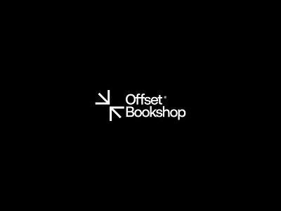 Offset Bookshop clean concept design logo logotype minimal simple symbol type typography vector