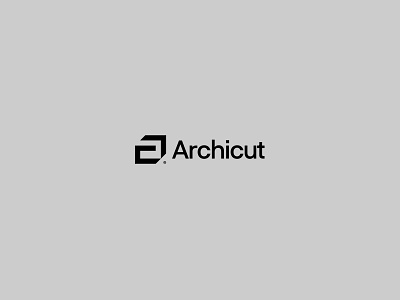 Archicut architecture art brand clean cube design logo logotype minimal monochrome simple square symbol type typography vector