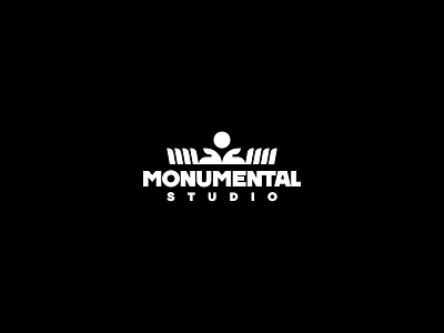 Monumental Studio clean concept design logo logotype minimal simple symbol type typography vector