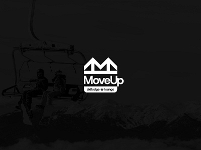 Move Up ski lodge coffee design lodge logo logo design logotype minimal mountain simple ski snow snowboard type typography winter