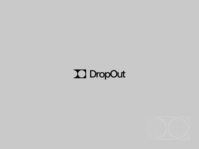 DropOut amazing clean design drop logo logo design logotype minimal monochrome old out retro simple symbol type typography vhs