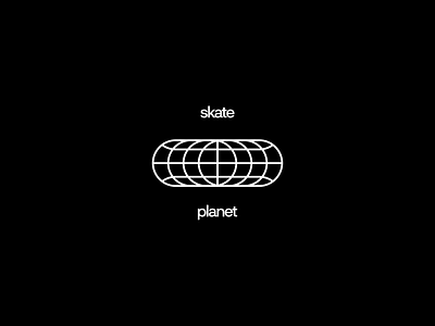 Skate Planet board branding concept design illustration logo logotype minimal planet shape shop skate skateboard skating typography vector