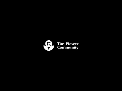 The Flower Community branding flowers guides human logo minimal people shop simple typography