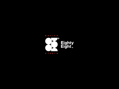 88 motion studio branding circle clean graphic design logo logotype minimal simple type typography