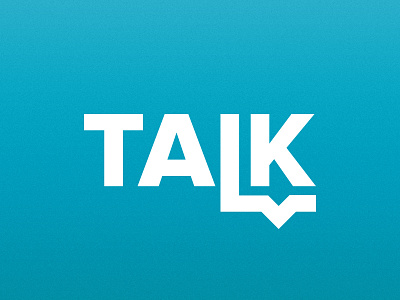Talk concept conversation font illustrator logo logotype minimal simple symbol vector