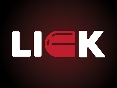 Lick concept easy logo minimal tongue vector
