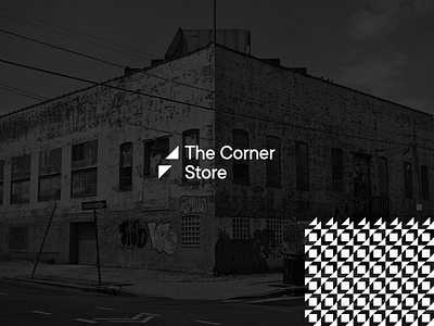The Corner Store logo branding design illustration logo logotype minimal simple type typography