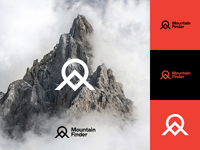 Mountain Finder branding design illustration logo logotype minimal simple type typography ui