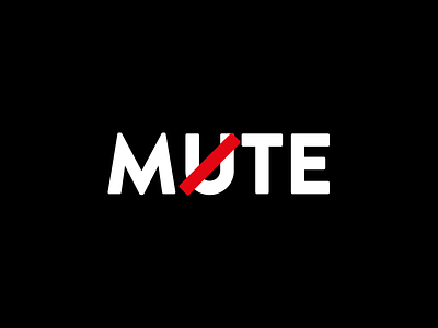 Mute _v1 logo logotype minimal mute typography