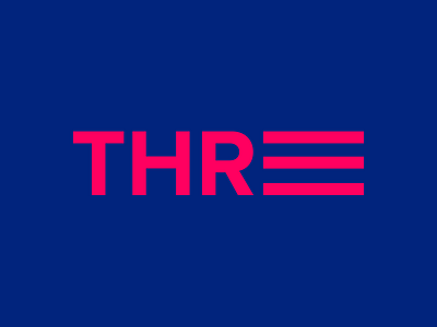 Three concept design idea logo minimal number three
