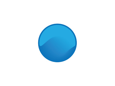 Shape play blue circle design gradient logo mesh minimal pearl shape
