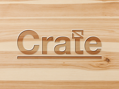 Crate engraved logo mix symbol typography word