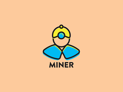 Miner icon icon line miner minimal simple