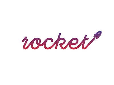 Rocket logo WIP logo minimal one line rocket star typography