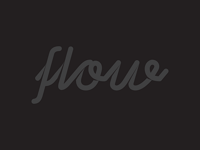 Flow black clean dark flow handmade logo minimal simple type typography