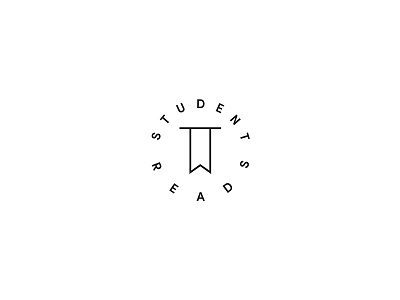 Student Reads circle logo mark minimal read reading simple student type typography