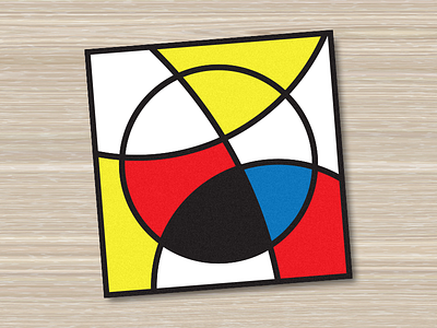 Piet Mondribbble Sticker