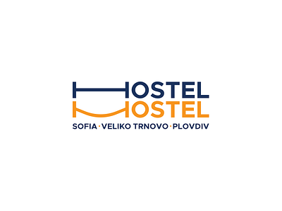 Hostel Mostel bed bulgaria bunk camp hostel logo logotype simple travel vacation