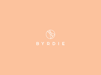 Byrdie bird byrdie clean connection design logo minimal origami origami studio saloon simple typography