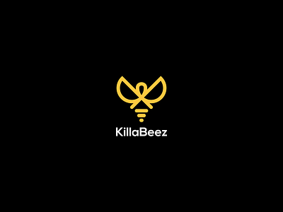 Killa Beez bee black circle clean concept design idea illustration illustrator logo logotype minimal music simple symbol type typography vector wu wu tang