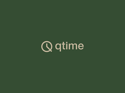Qtime clock helvetica letter logo design logotype minimal q time timing typography watch