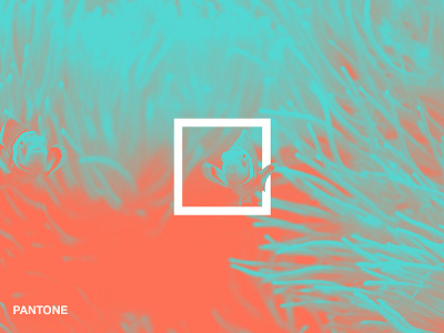 The living coral 2019 ad celebrate color duotone gradient happy minimal pantone photoshop poster print simple