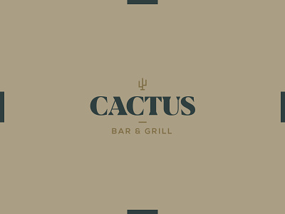 Cactus bar cactus chef circle clean concept design diner elegant grill illustrator letter logo logotype minimal music simple symbol type typography