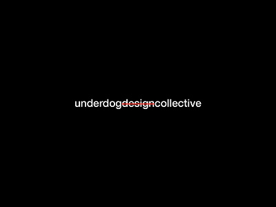 Underdog design collective animation black circle clean concept design illustration illustrator letter logo logotype minimal music play simple symbol type typography vector word