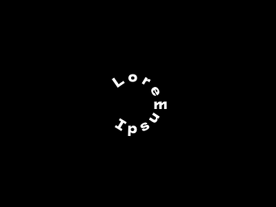 LoremIpsum animation black circle clean concept design illustration illustrator letter logo logotype minimal music play simple symbol type typography vector word