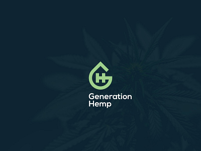 Generation Hemp 420 cbd clean drop hemp logo minimal oil thc water weed