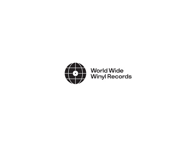 World Wide Winyl Records clean concept design eye globe logo logotype minimal record simple store symbol typography vector vinyl vinyl record