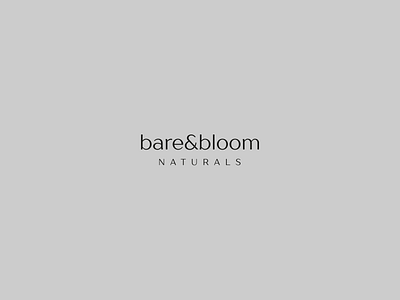 bare&bloom bare beauty bloom care clean concept custom design flower logo logotype minimal packaging simple symbol typography vector