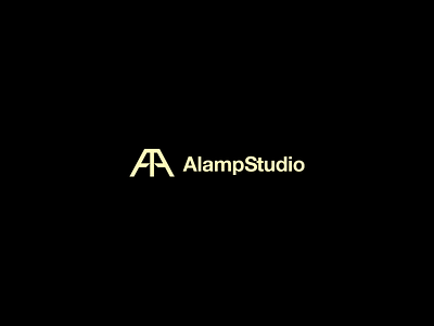 Alamp Studio bright bulb clean design helvetica lamp light logo logotype minimal negative space symbol type typography yellow