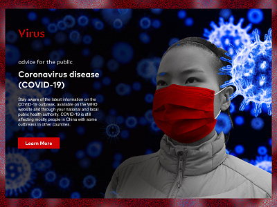 Coronavirus Landing Page coronavirus design landingpage page.sale product sketch stopcoronavirus ui uiux ux virus web