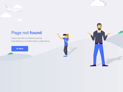 404 flat landing design landing page ui vector web