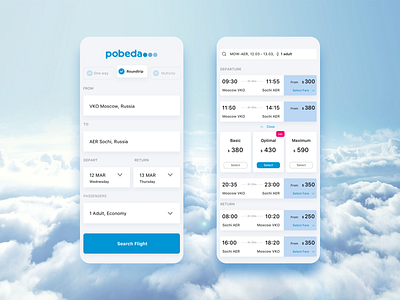Flight Search android app clean design flight iphone mobile tickets tix ui ux