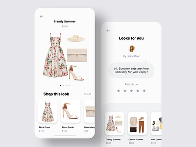 Looks4you app best clean design ecommerce fashion girls iphone mobile shop ui ux