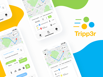 Trip Planner App adobe xd app clean colorful design flat minimal ui